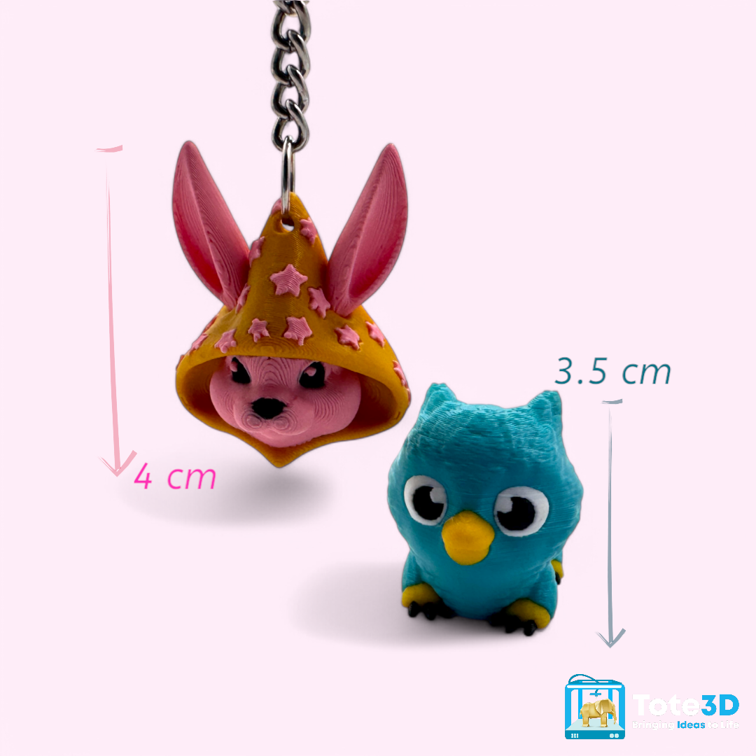 Magical Duo Bunny Keychain & Baby Griffon 🐰✨