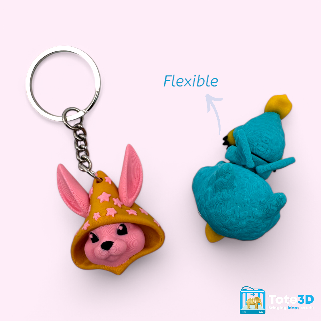 Magical Duo Bunny Keychain & Baby Griffon 🐰✨
