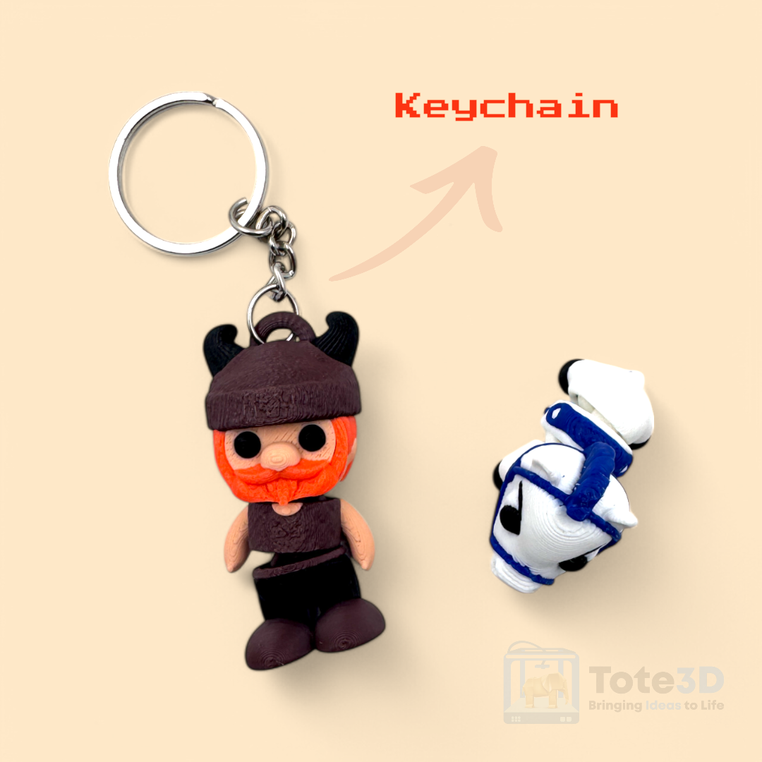Flexi Viking Keychain & Mini Flexi Horse Set 🗡️🐴
