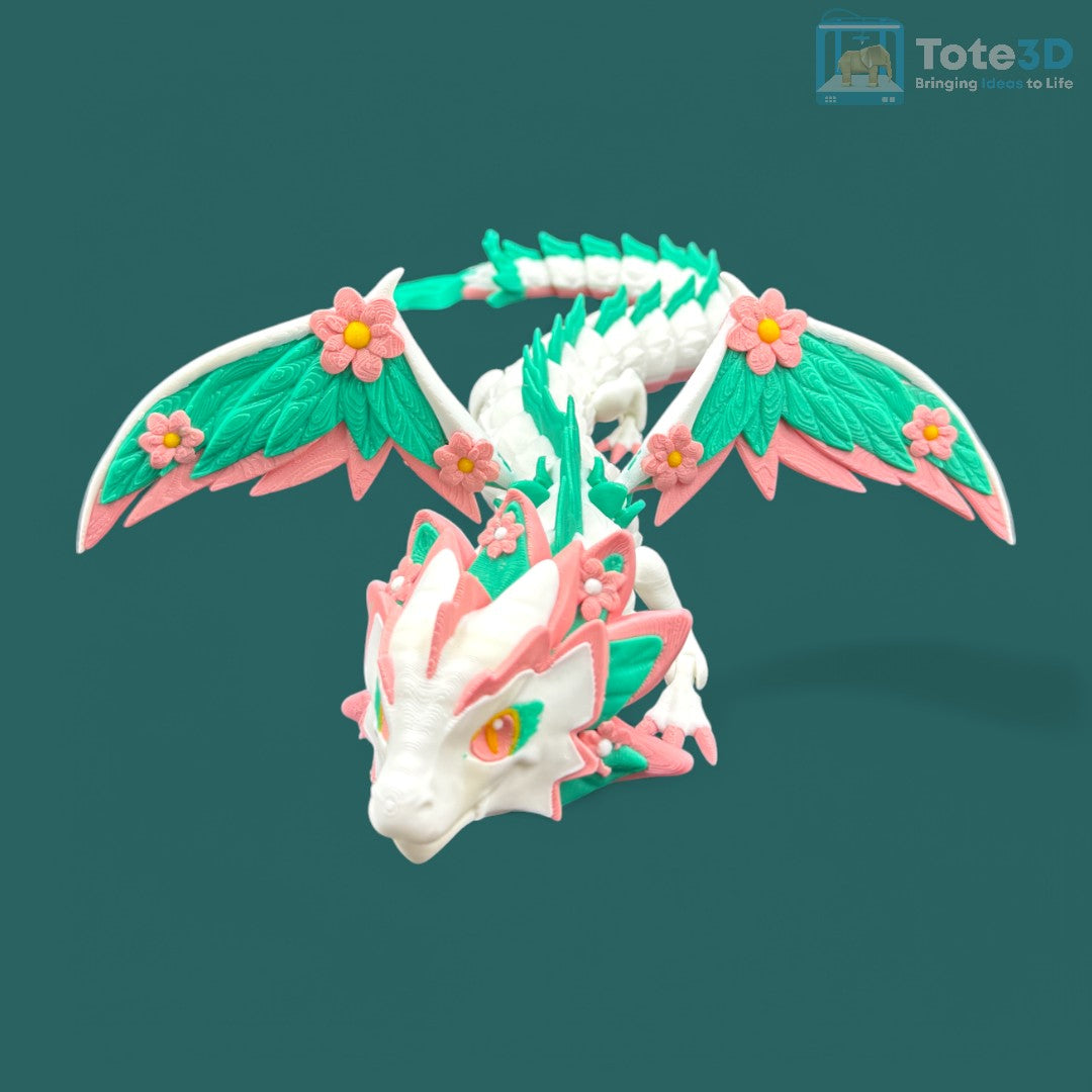 Majestic Floral Dragon – Flexible & Colorful 🌸