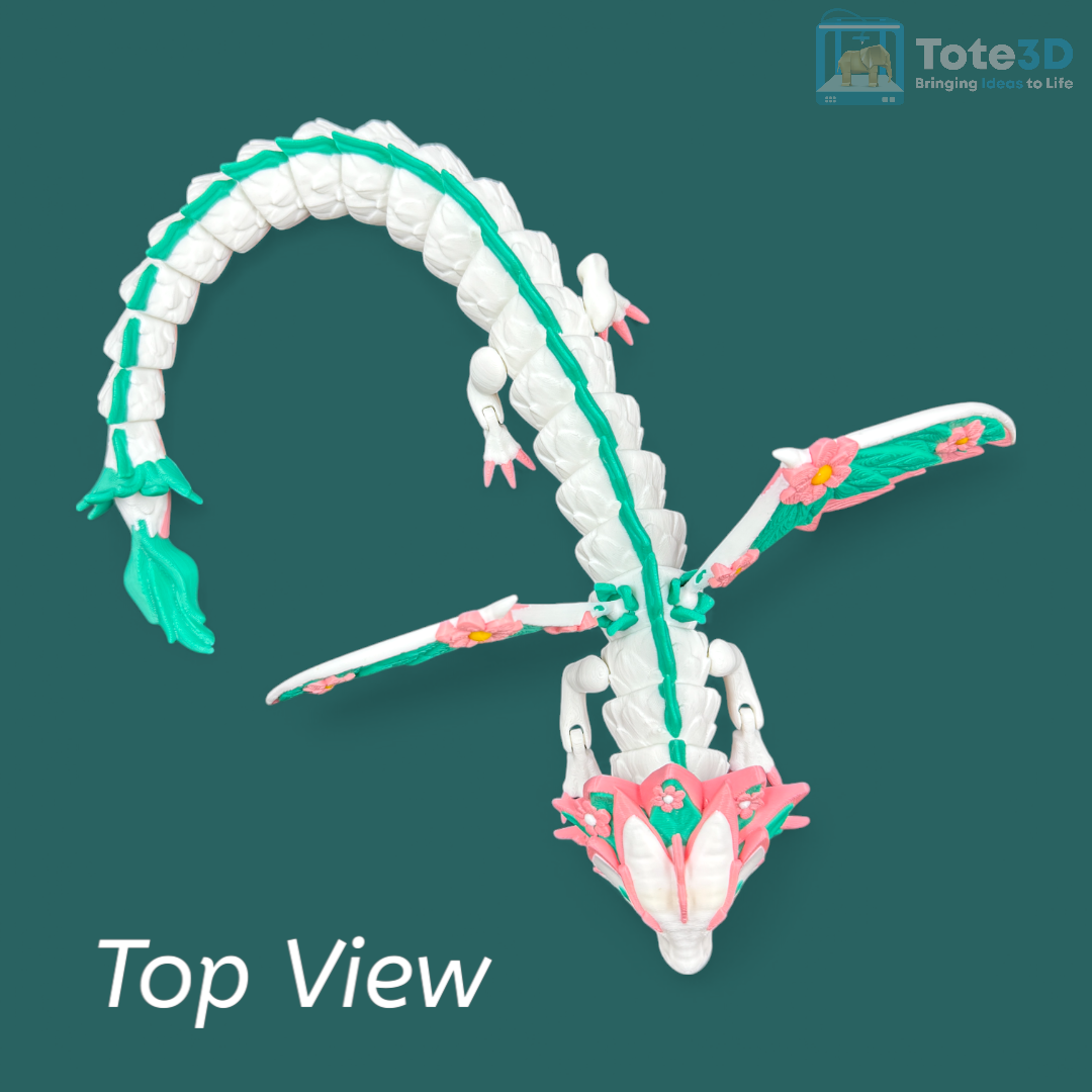 Majestic Floral Dragon – Flexible & Colorful 🌸
