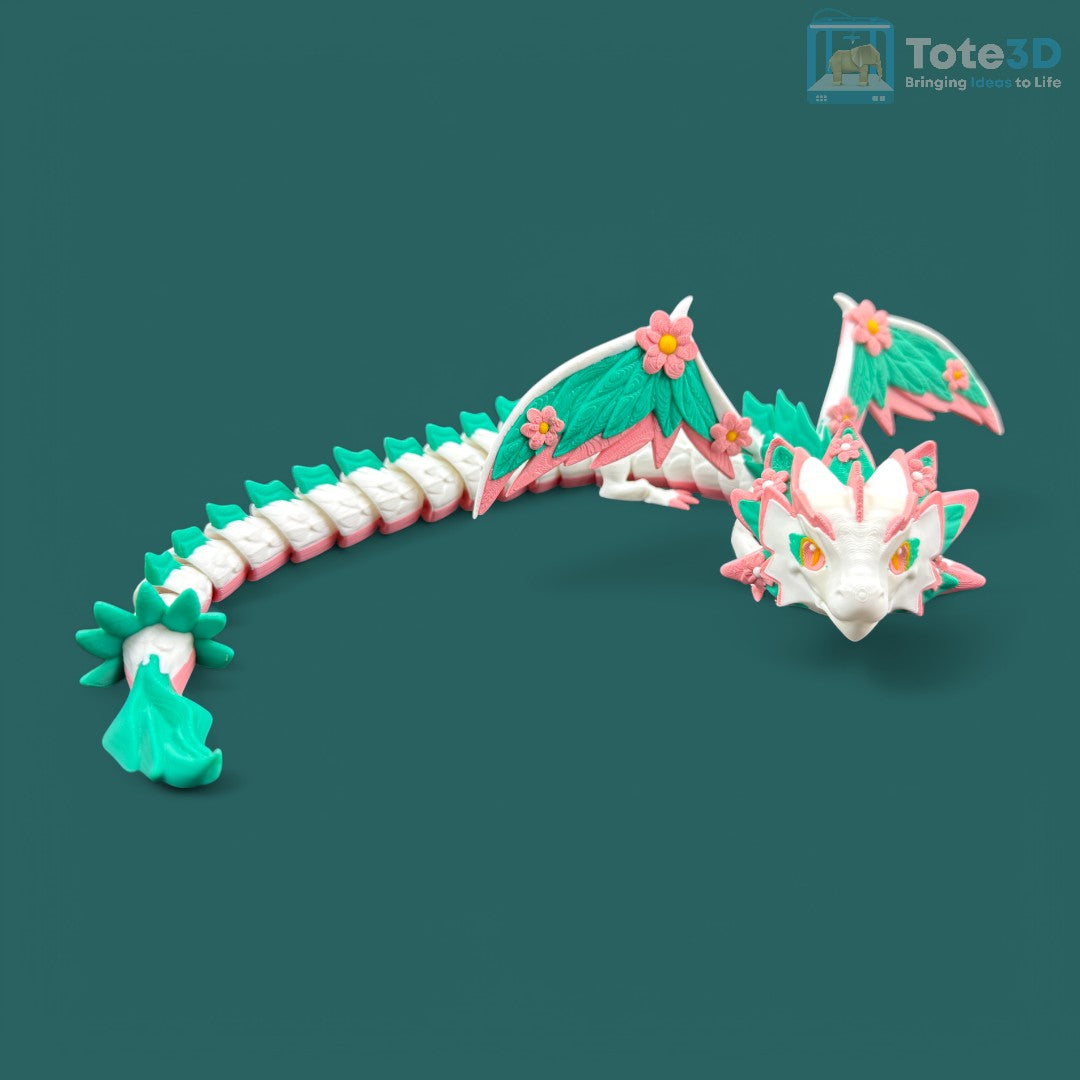 Majestic Floral Dragon – Flexible & Colorful 🌸