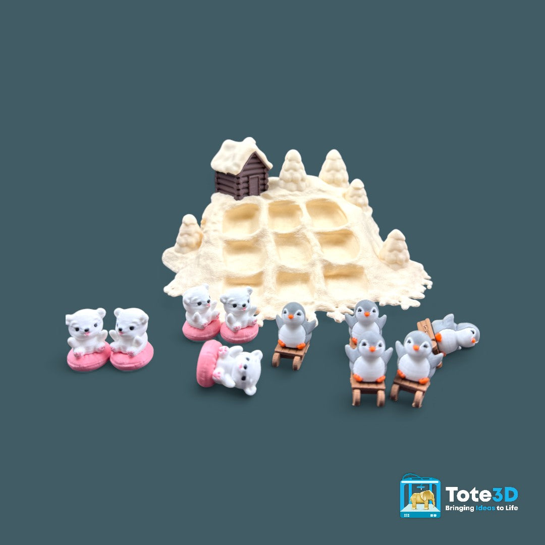 Snow Mountain Tic Tac Toe β Penguins vs Polar Bears! βοΈπ§π»ββοΈ