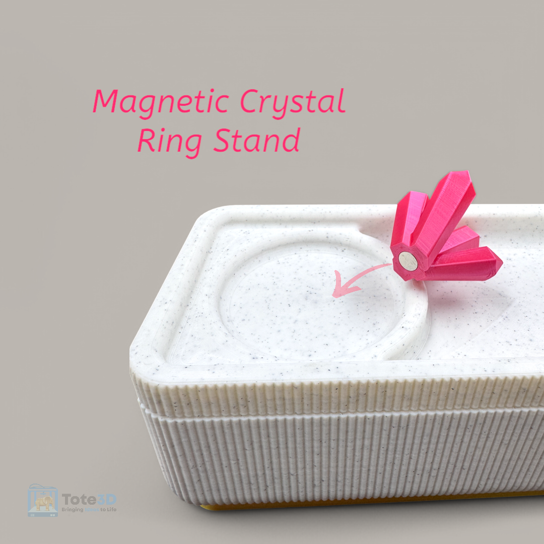 Elegant Jewelry Organizer with Crystal Ring Holder