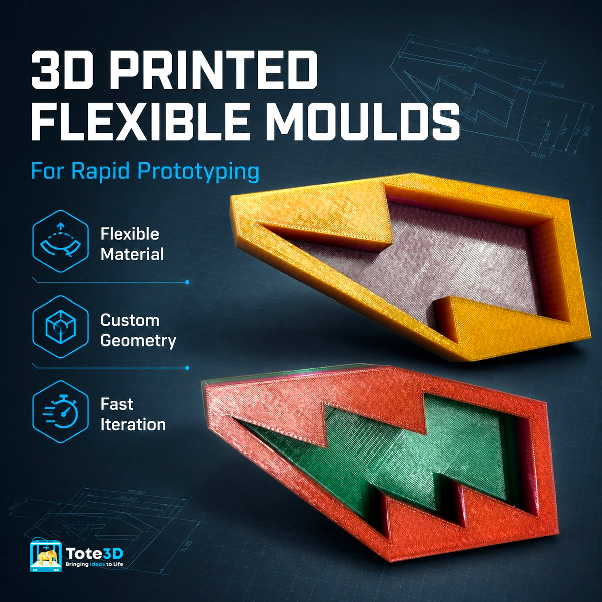Flexible Moulds for Rapid Prototyping