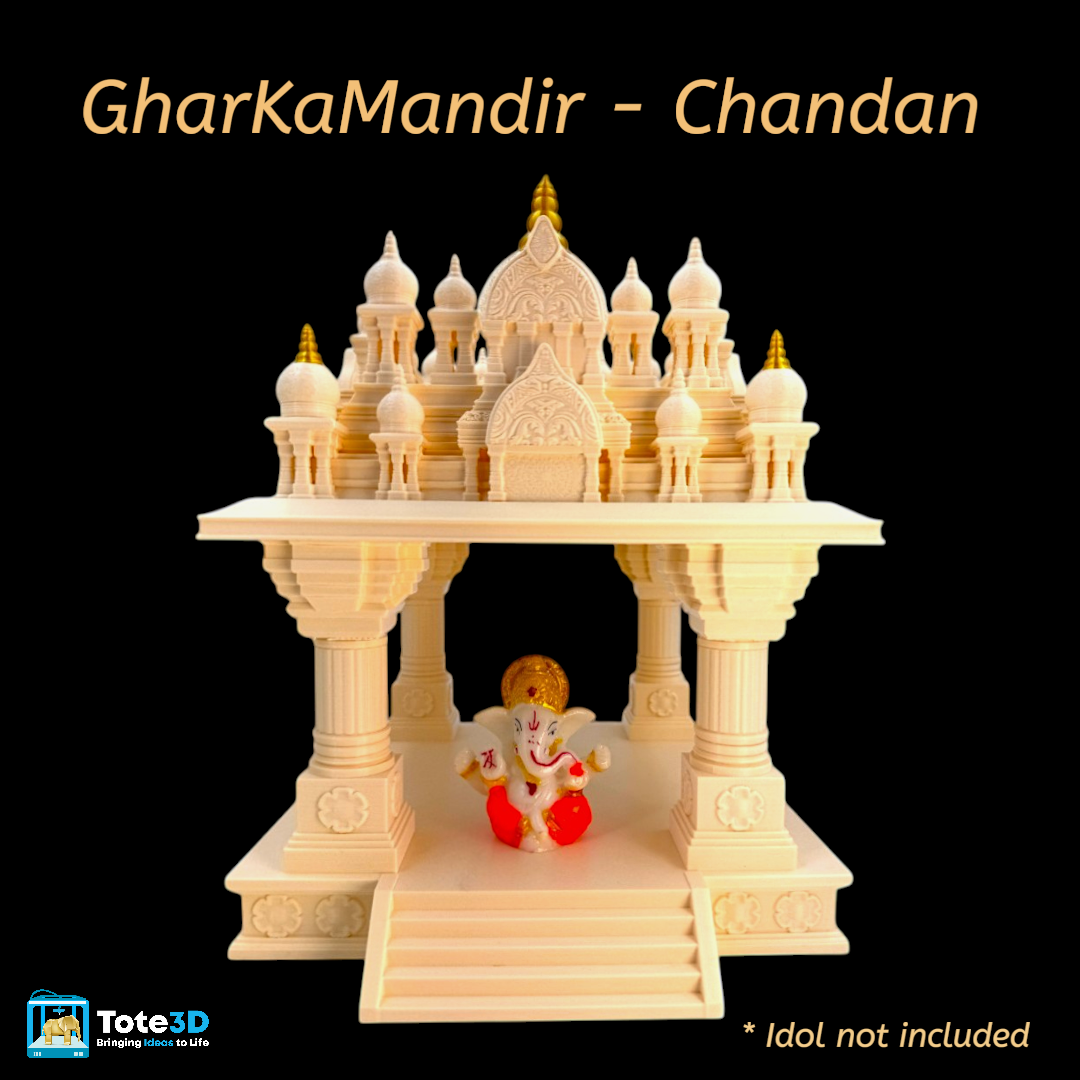 Ghar Ka Mandir with Built-in Lighting | 3D Printed Home Temple