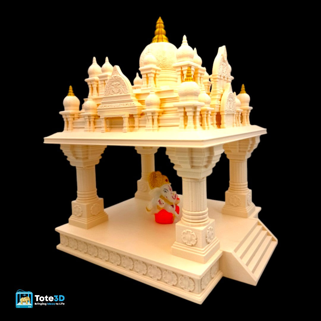 Ghar Ka Mandir with Built-in Lighting | 3D Printed Home Temple