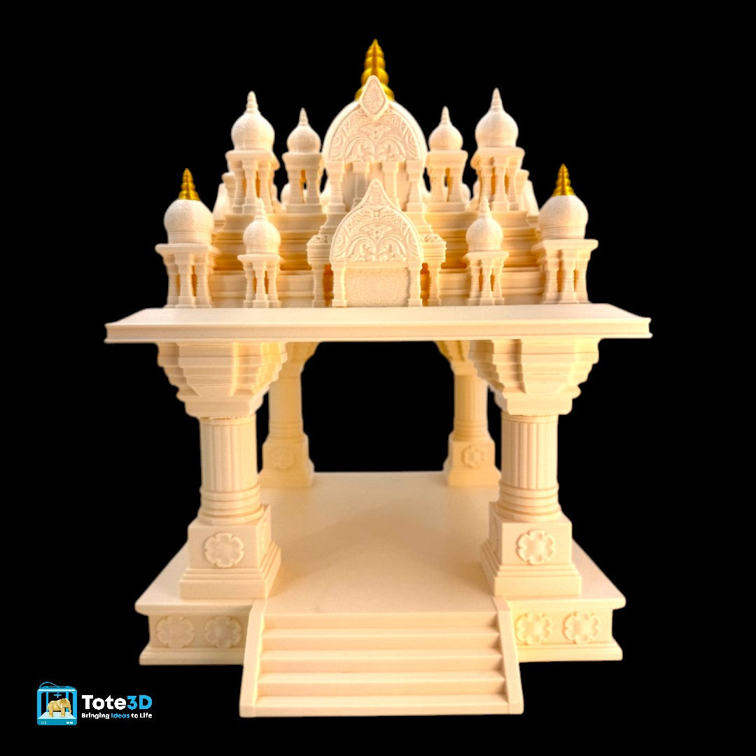 Ghar Ka Mandir with Built-in Lighting | 3D Printed Home Temple