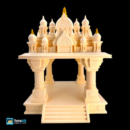 Ghar Ka Mandir with Built-in Lighting | 3D Printed Home Temple