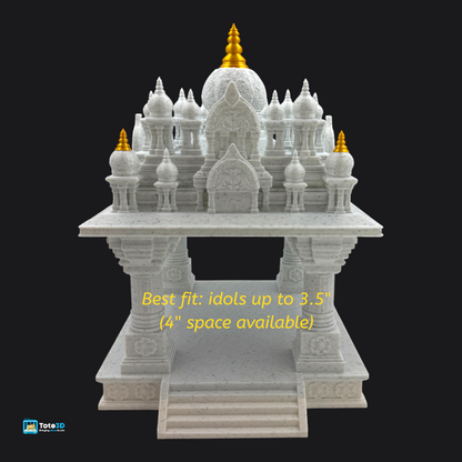 Ghar Ka Mandir with Built-in Lighting | 3D Printed Home Temple