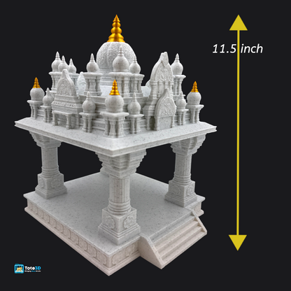 Ghar Ka Mandir with Built-in Lighting | 3D Printed Home Temple
