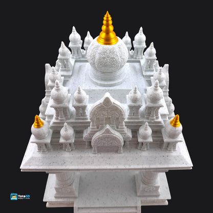 Ghar Ka Mandir with Built-in Lighting | 3D Printed Home Temple