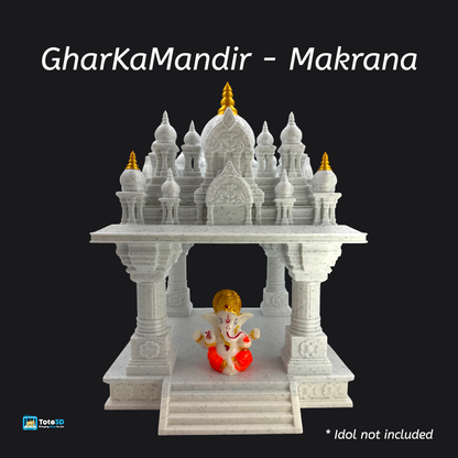 Ghar Ka Mandir with Built-in Lighting | 3D Printed Home Temple