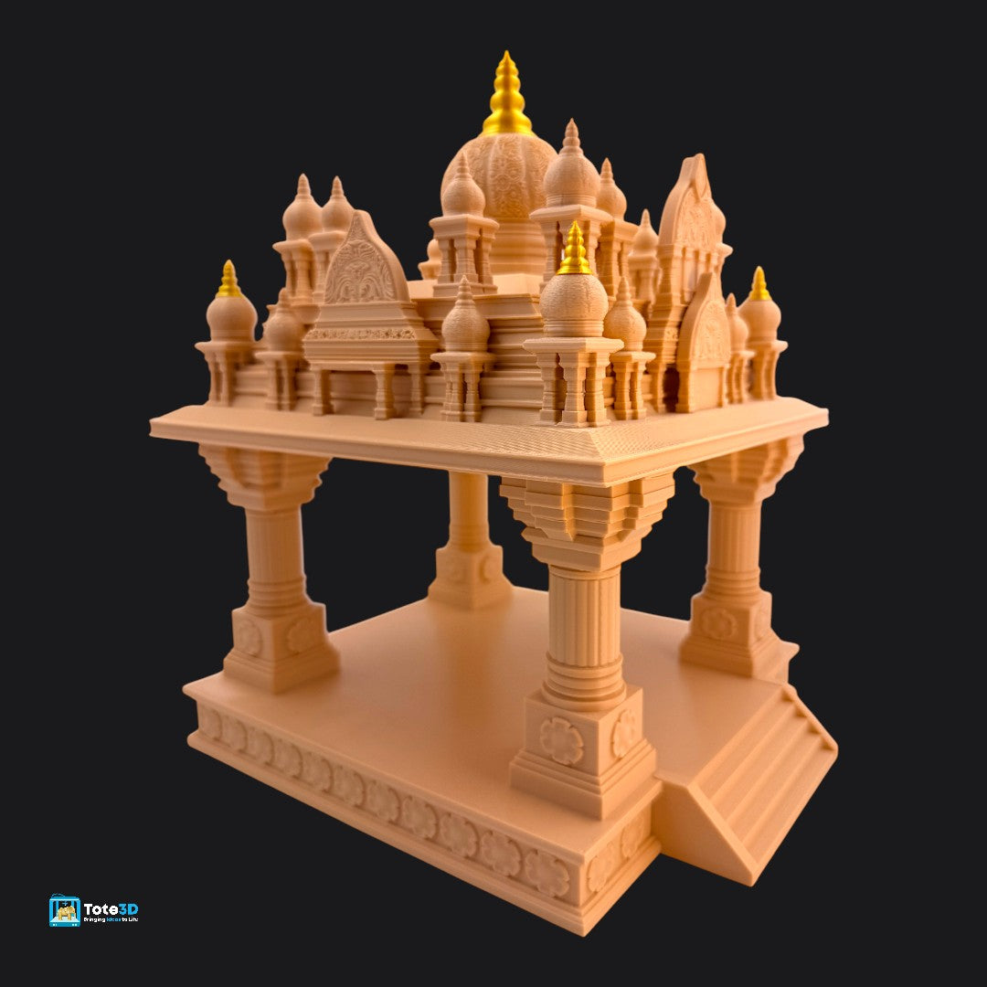 Ghar Ka Mandir with Built-in Lighting | 3D Printed Home Temple
