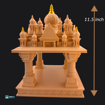 Ghar Ka Mandir with Built-in Lighting | 3D Printed Home Temple