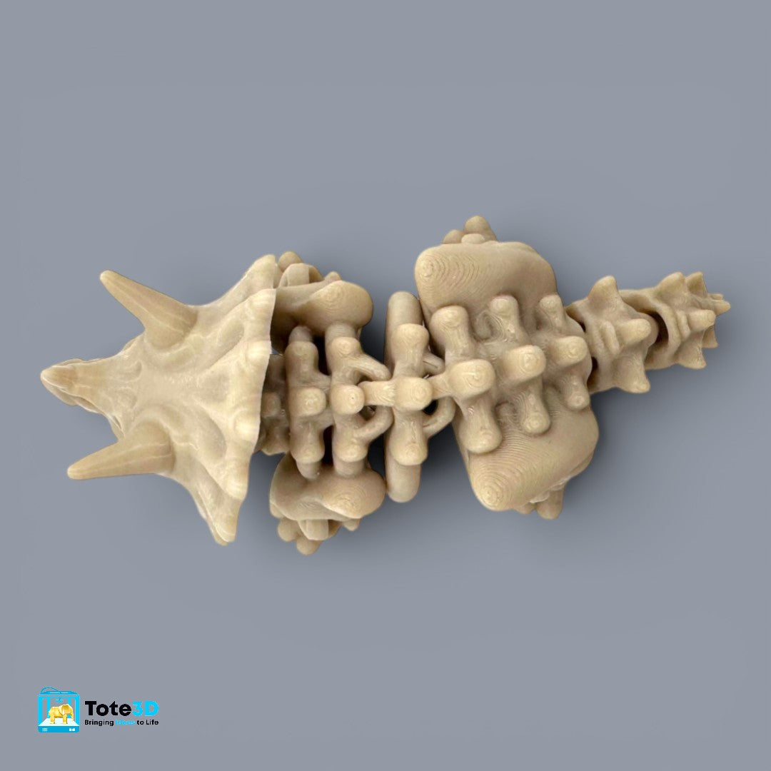 Flexi Dinosaur Fossils T-Rex & Triceratops (Bone Color, Articulated)