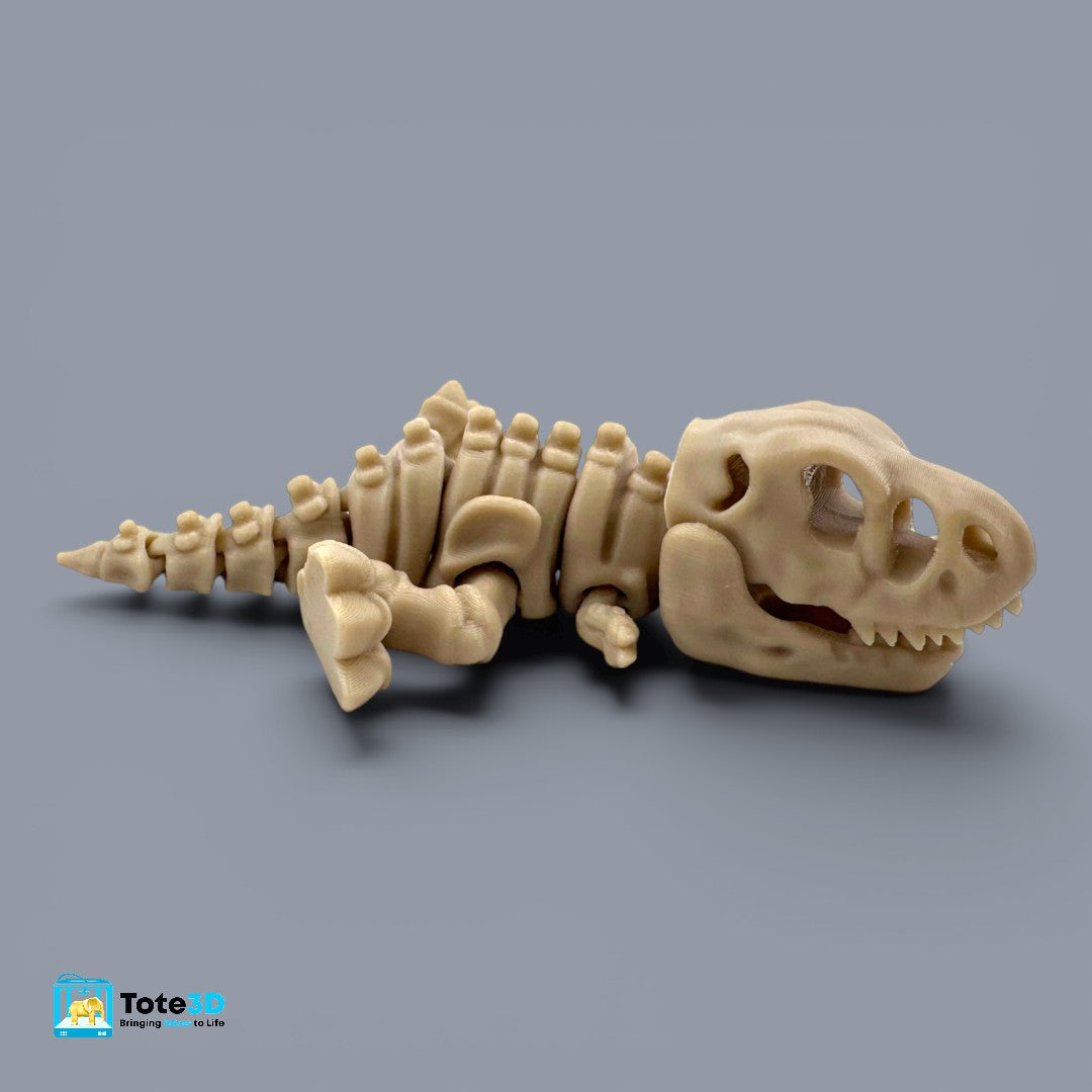 Flexi Dinosaur Fossils T-Rex & Triceratops (Bone Color, Articulated)