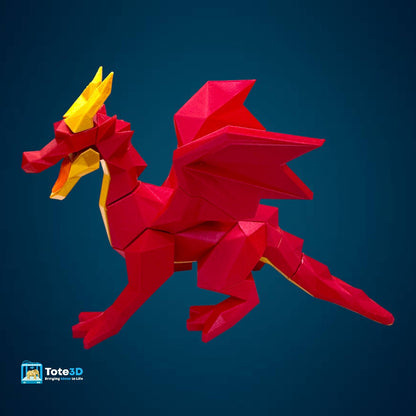Fire Dragon 3D Puzzle – Magnetic Snap-Fit Toy