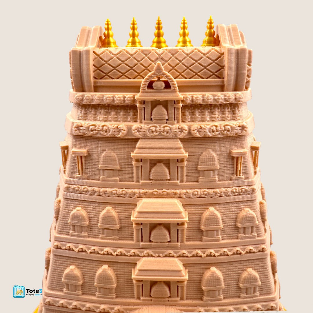 Mini Gopuram with Built-in Lighting | 3D Printed Home Temple