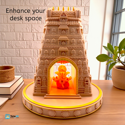 Mini Gopuram with Built-in Lighting | 3D Printed Home Temple