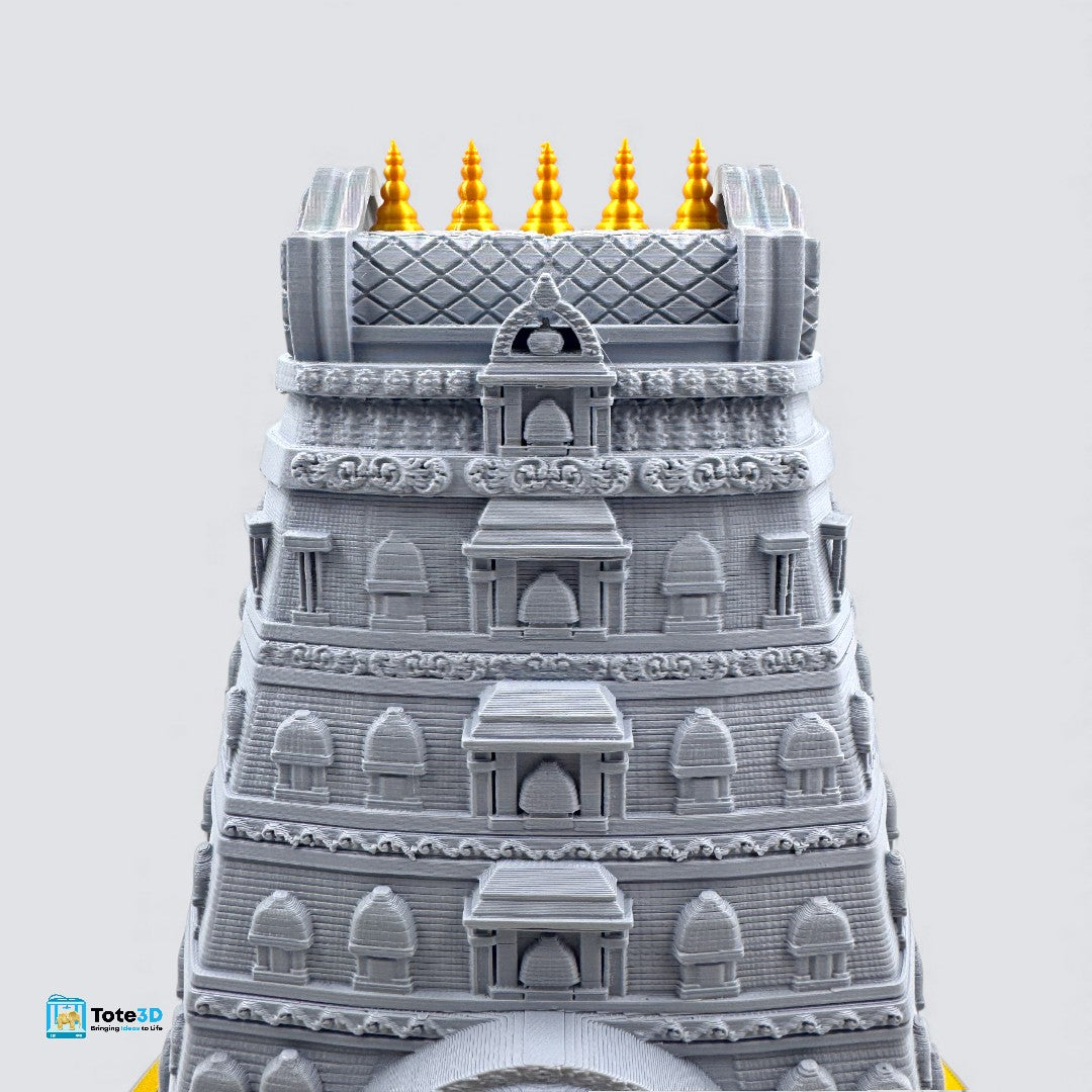 Mini Gopuram with Built-in Lighting | 3D Printed Home Temple