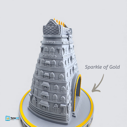 Mini Gopuram with Built-in Lighting | 3D Printed Home Temple