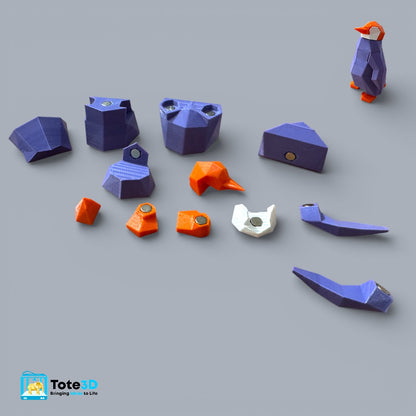 Chic Penguin 3D Magnetic Puzzle – Snap Fit Toy & Creative Build