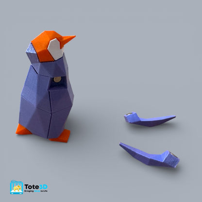 Chic Penguin 3D Magnetic Puzzle – Snap Fit Toy & Creative Build