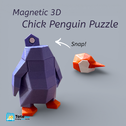 Chic Penguin 3D Magnetic Puzzle – Snap Fit Toy & Creative Build