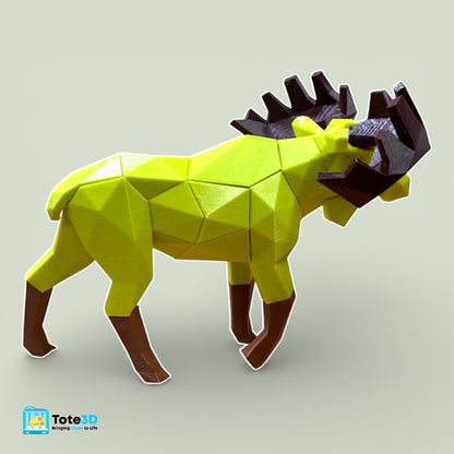 Moose 3D Magnetic Puzzle  – Snap Fit Toy & Creative Build