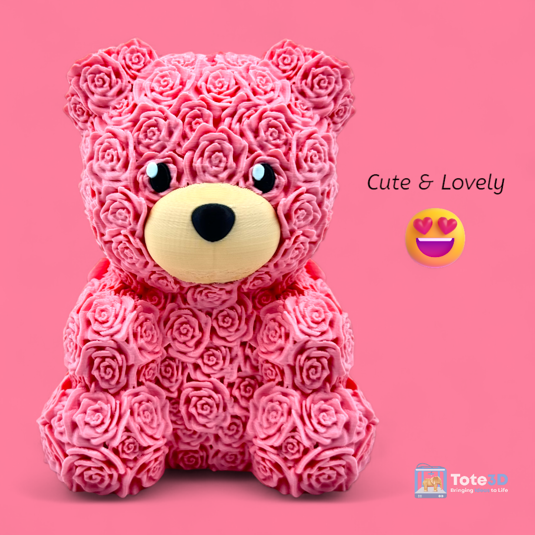 Pink Roses Teddy Bear