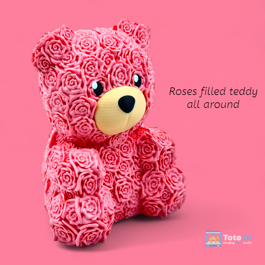 Pink Roses Teddy Bear