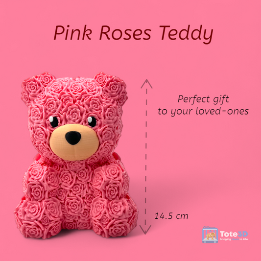 Pink Roses Teddy Bear