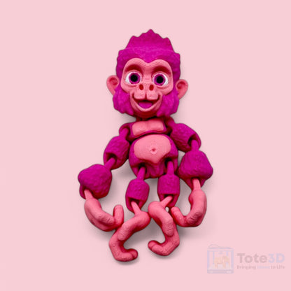 🐵 Flexi Baby Chimp & Baby Gorilla – Adorable Hanging Duo!