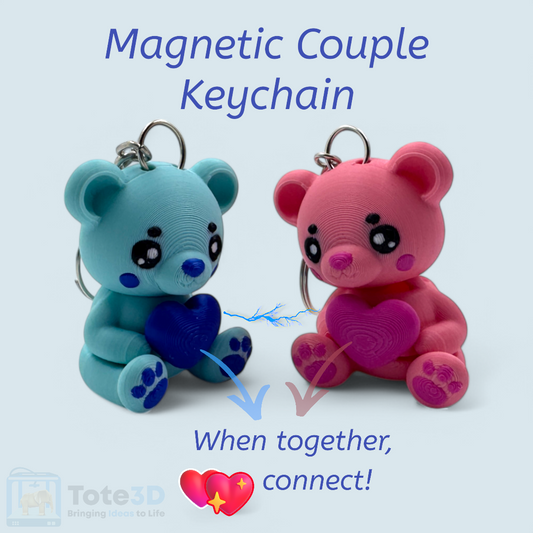 Flexi Magnetic Couple Teddy Keychains – Always Connected! 💕