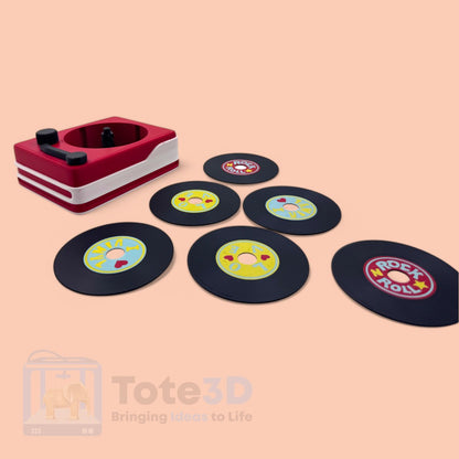 Vinyl Record Coaster Set – Spin & Sip in Retro Style! 🎵☕