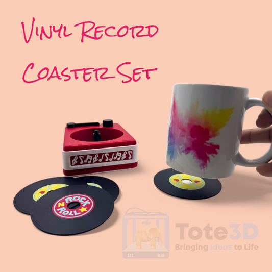 Vinyl Record Coaster Set – Spin & Sip in Retro Style! 🎵☕