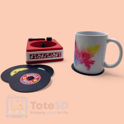 Vinyl Record Coaster Set – Spin & Sip in Retro Style! 🎵☕