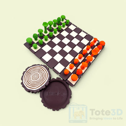 🌲 Mushroom Kingdom Chess & Checkers – The Magical Log Set! 🍄♟️