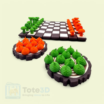 🌲 Mushroom Kingdom Chess & Checkers – The Magical Log Set! 🍄♟️