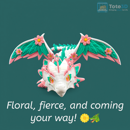 Majestic Floral Dragon – Flexible & Colorful 🌸