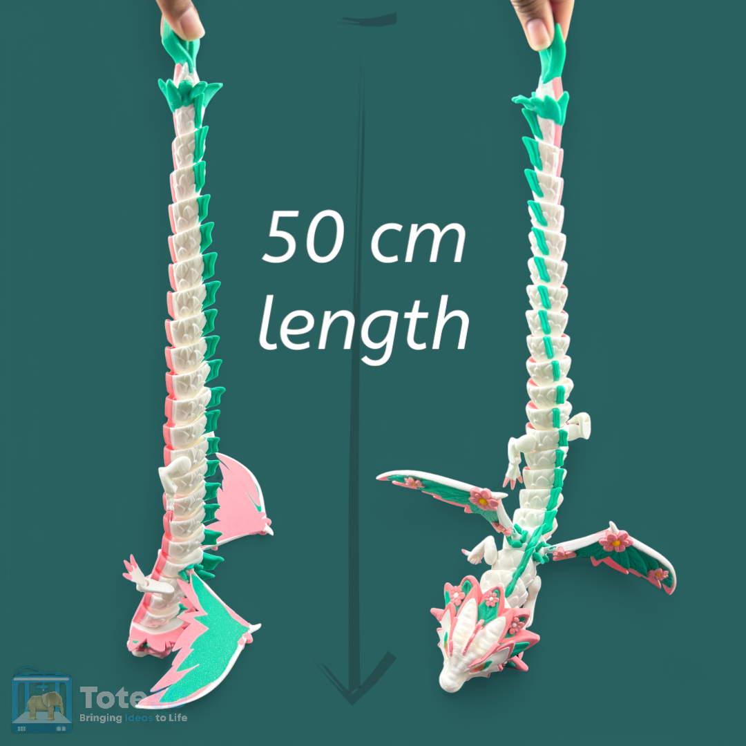 Majestic Floral Dragon – Flexible & Colorful 🌸