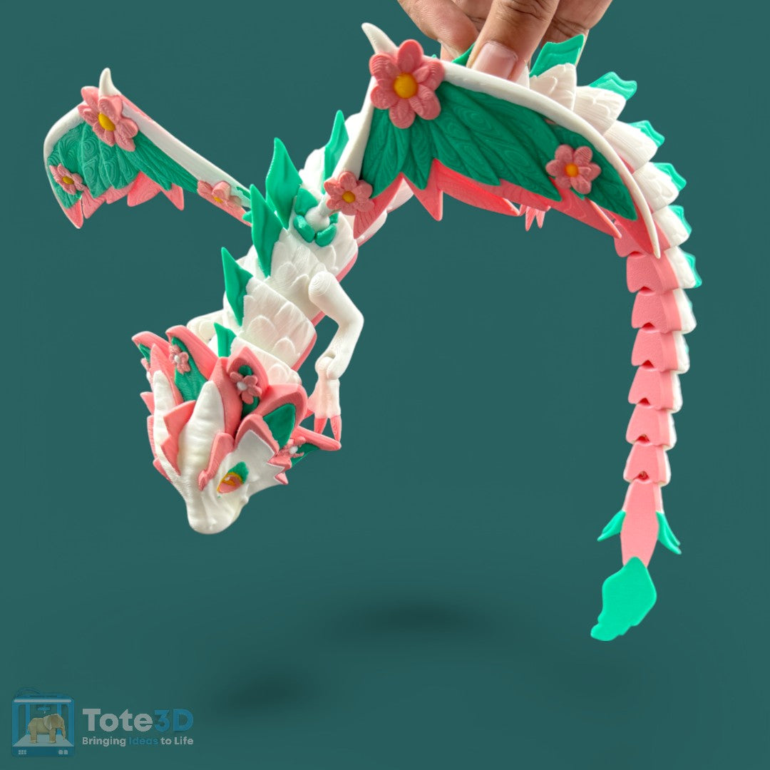 Majestic Floral Dragon – Flexible & Colorful 🌸