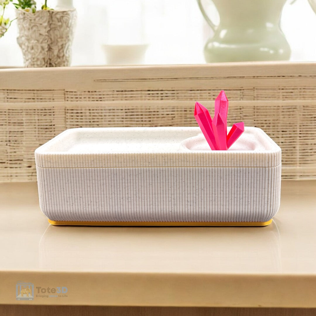 Elegant Jewelry Organizer with Crystal Ring Holder
