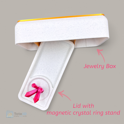 Elegant Jewelry Organizer with Crystal Ring Holder