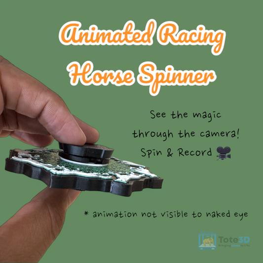 Animated HueForge Racing Horse Spinner – Camera Magic! 🎥