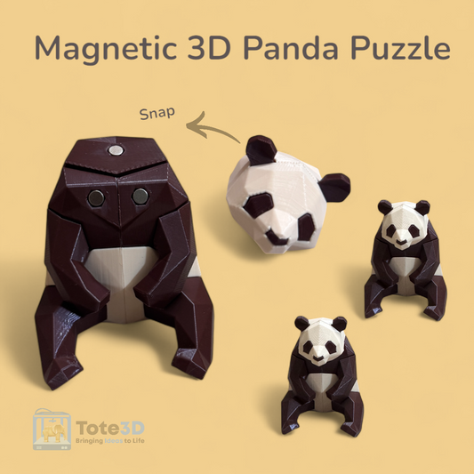 Magnetic 3D Printed Panda Puzzle