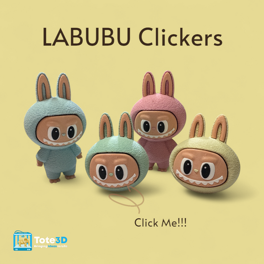 Labubu Clickers — 3D Printed Fidget & Bag Charm