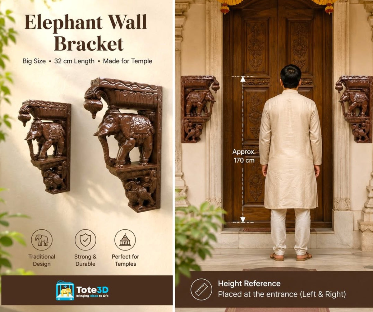 Elephant Wall Brackets for Temple