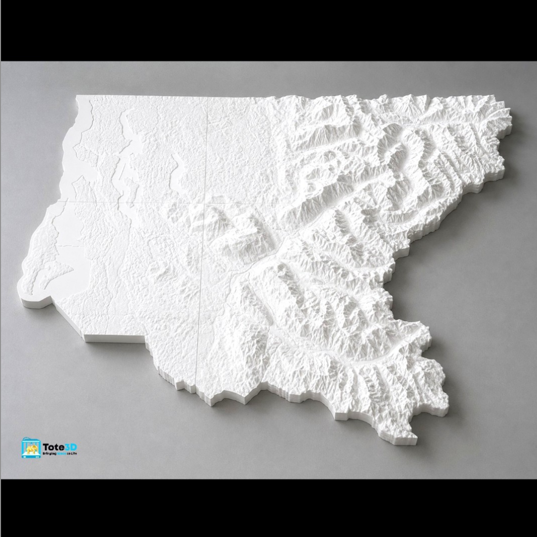 8 × 8 Ft 3D Printed Terrain Model